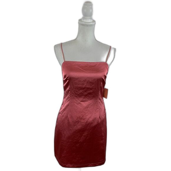 Superdown Mini Dress S Rose Pink Spaghetti Straps New NWT - Picture 1 of 13